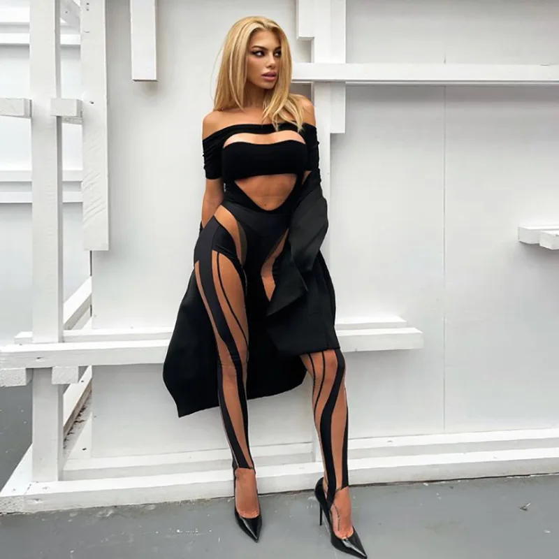 

S-XL European And American Fashion Women's Summer New Printing High Waist Slim Kicking Casual Pants Leggings