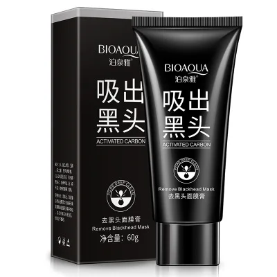 

BIOAQUA blackhead facial mask cream oil control skin care peeling nasal membrane acne shrink pore cosmetics 60g, Black