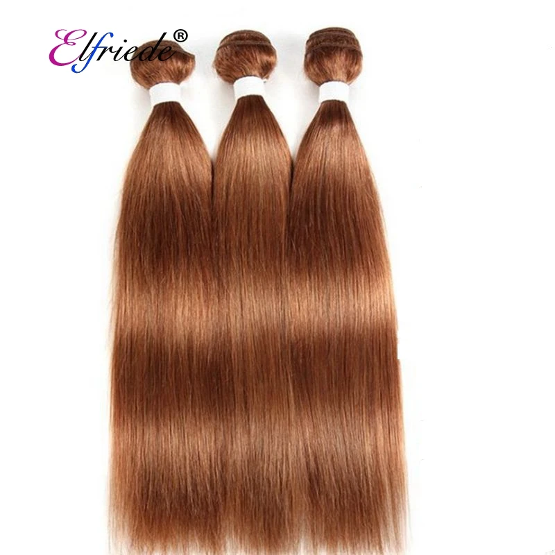 

#30 Medium Auburn Straight 10A Brazilian Remy Human Hair Bundles Deals Hair Weaves 3pcs/pack XTHW-116