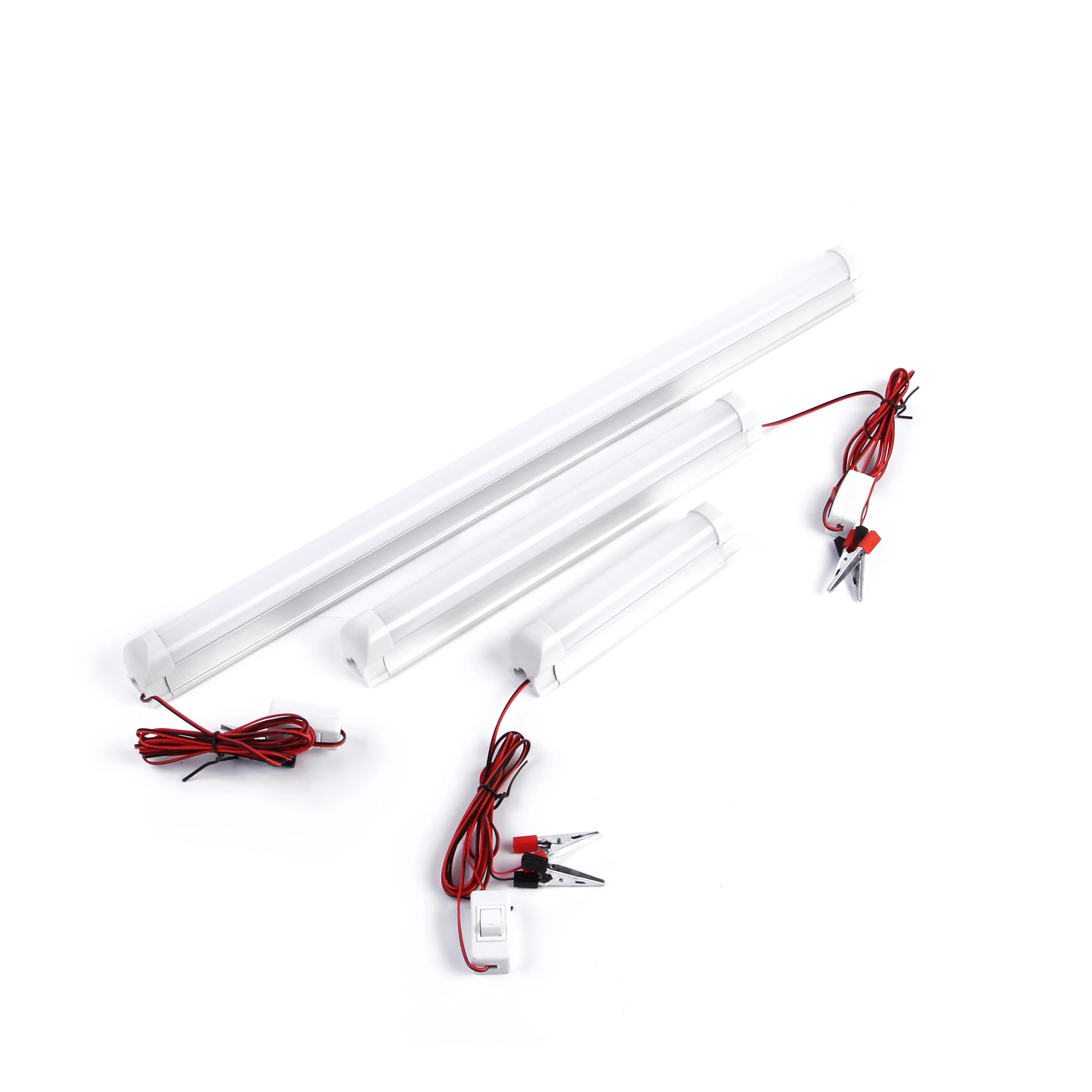 

Factory direct sales JWDZ DC 12v LED 60cm t8 tube with 2m wire and switch button led light tube