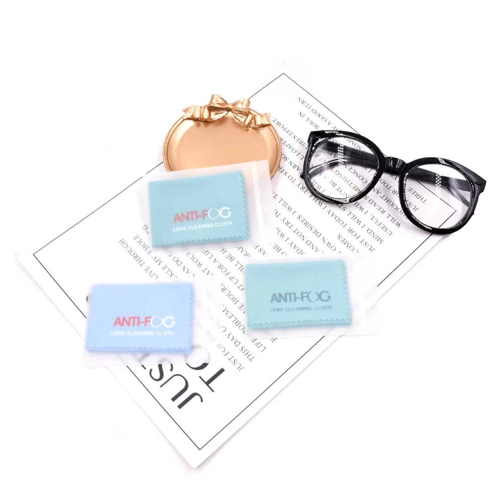 

OEM Dry Antifog Microfiber Suede lens Cleaning Cloth For Glasses,Reusable Anti Fog Wiping Cloth Custome, Gray,green,blue