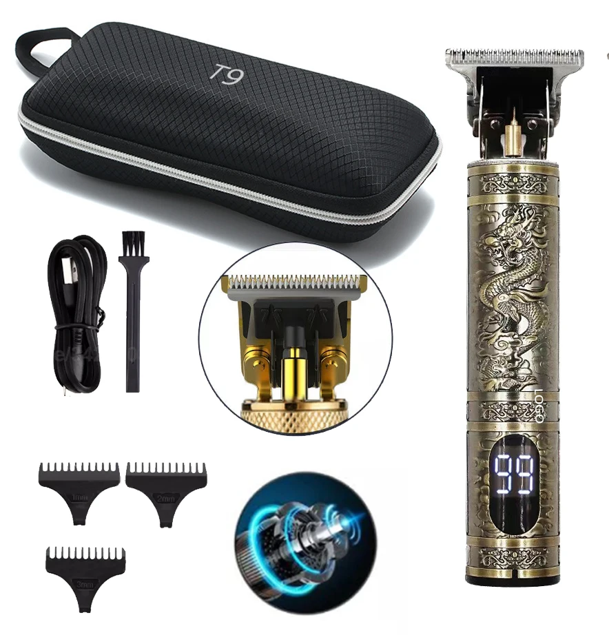

Free Sample For Men Professional Cutting Shaving Machine Cordless Vintage T9 Professional Hair Trimmer For Man