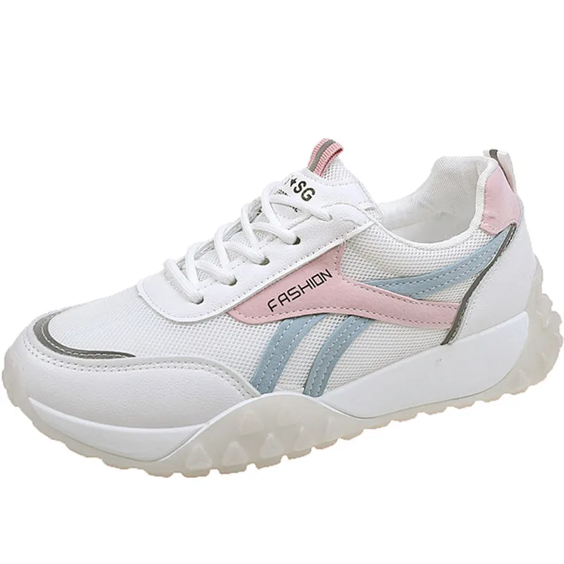 

Dropshipping Custom Logo 2021 Women Female Fashion Sneakers Fashion Platform Breathable Mesh Chunky Casual Shoes