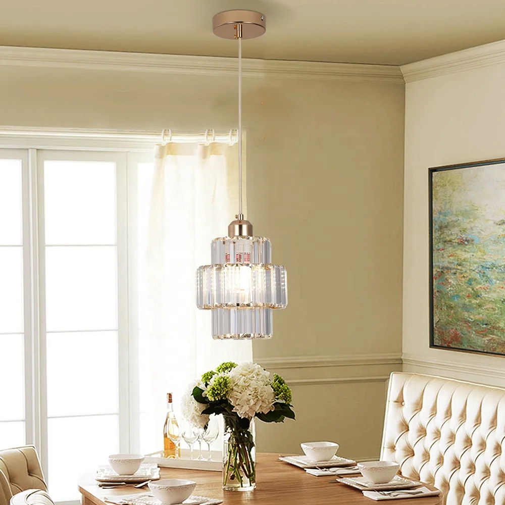 Modern Chandeliers Lamp Balcony Corridor Simple Single Head Crystal pendant light for home