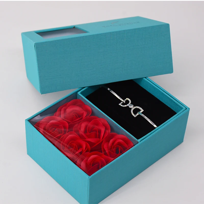 

In Stock Green Window Flower Scented Jewelry Box Jewelry Packaging Box, Customized color