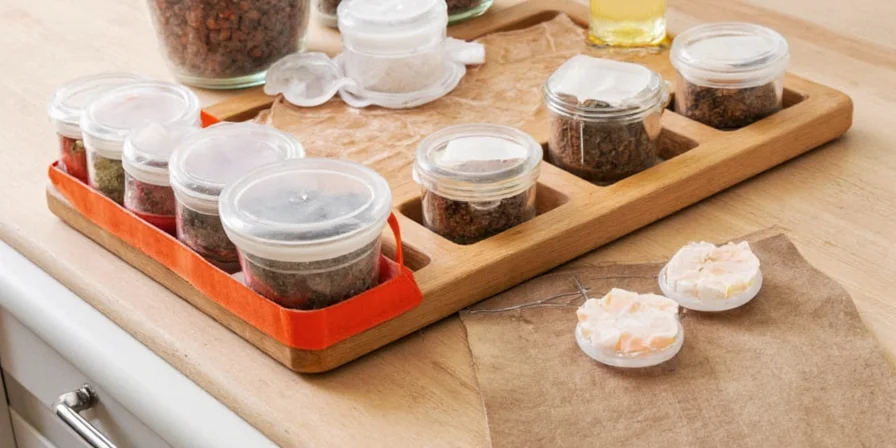 Homemade spice blend in a mortar and pestle