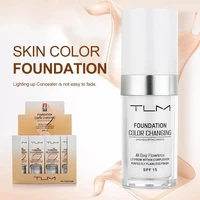

TLM 30ML Magic Color Changing Liquid Foundation Makeup Base Nude Face Cover Concealer Makeup Skin Tone Foundation