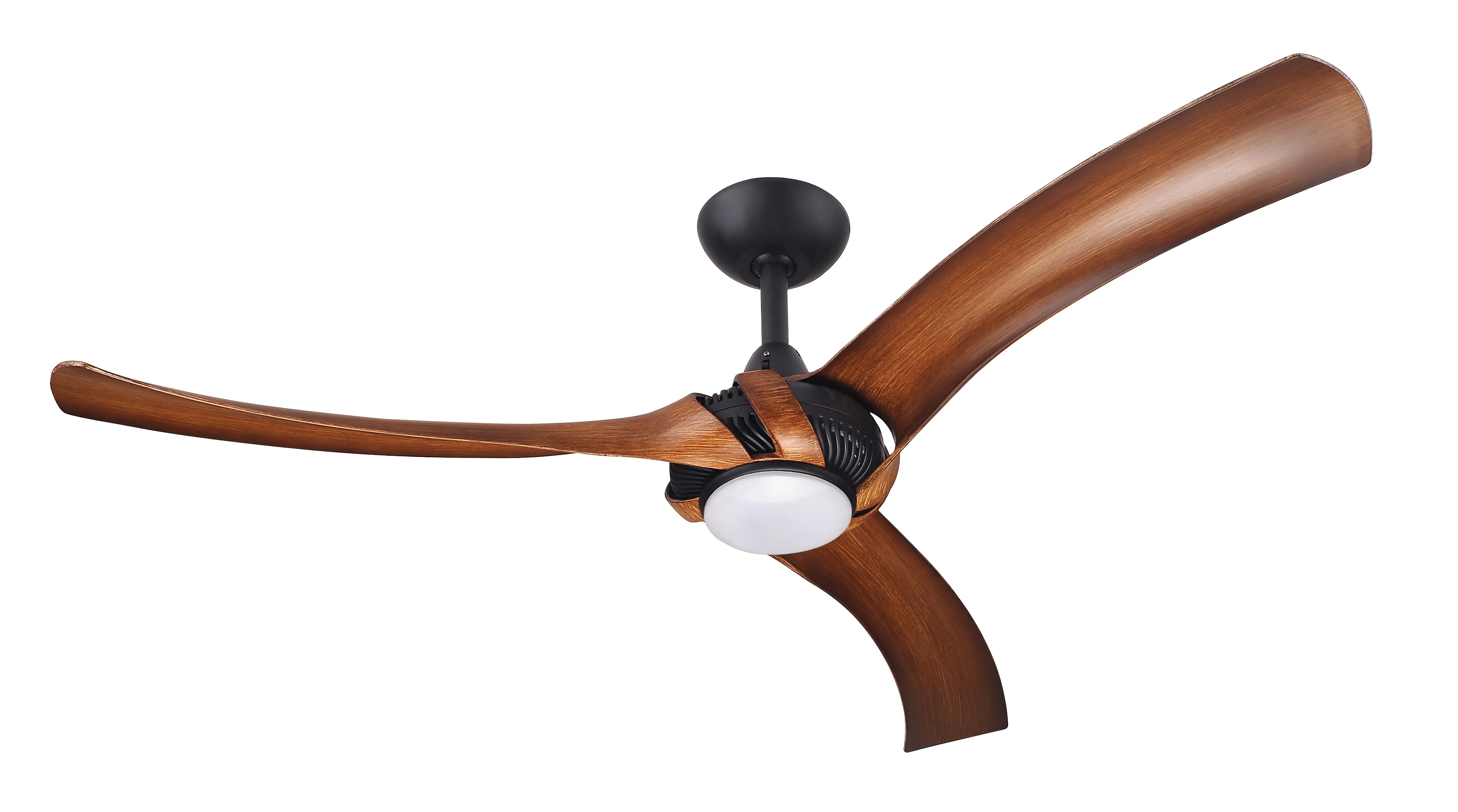 
52 inch Home decorative Air Cooling Fan new model fancy AC LED ceiling fan with 3 ABS baldes, include wall control 