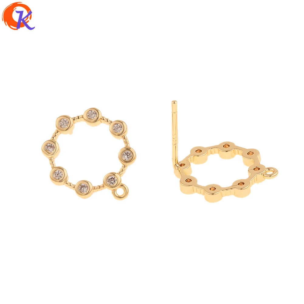 

Jewelry Accessories Cordial Design 20Pcs 13*14MM Jewelry Accessories Hand Made Earring Findings Genuine Gold Plating DIY Makin