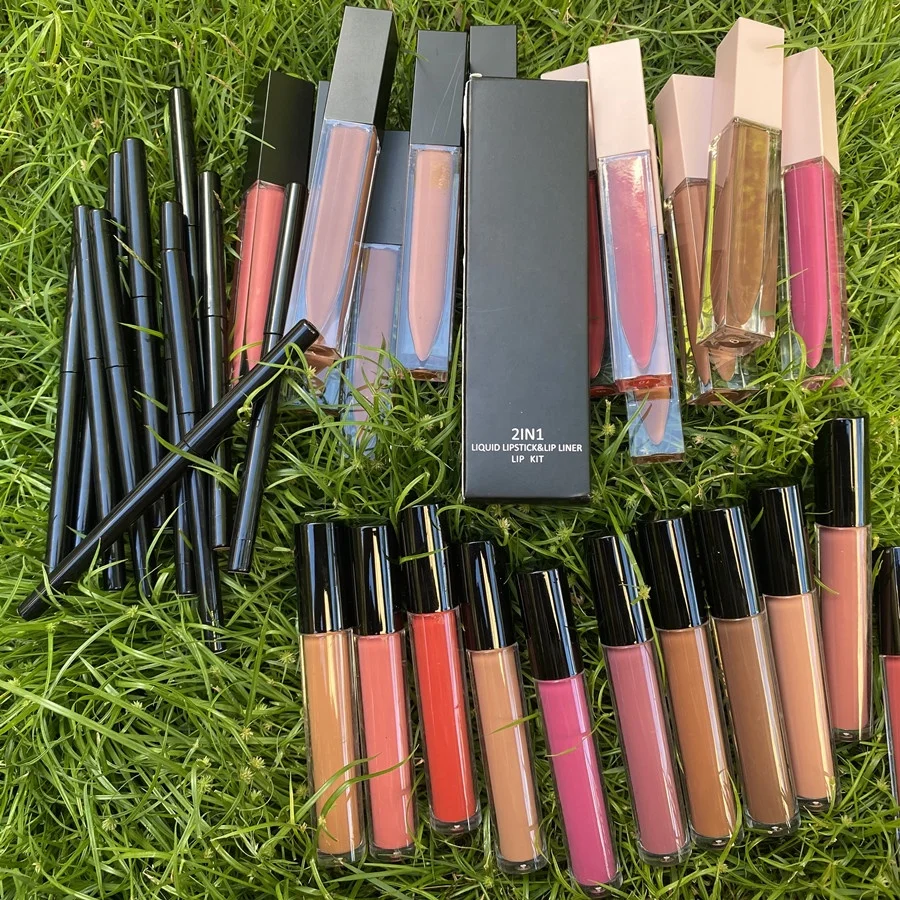 

Cosmetic Custom logo Organic lip stick set Vegan Waterproof Liquid lipstick kit Private Label Matte Lipstick