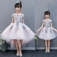 

Flower Girl Dress 2019 Summer Girls Evening Party Dress Fluffy Pony Piano Performance Princess Wedding Dress for girls