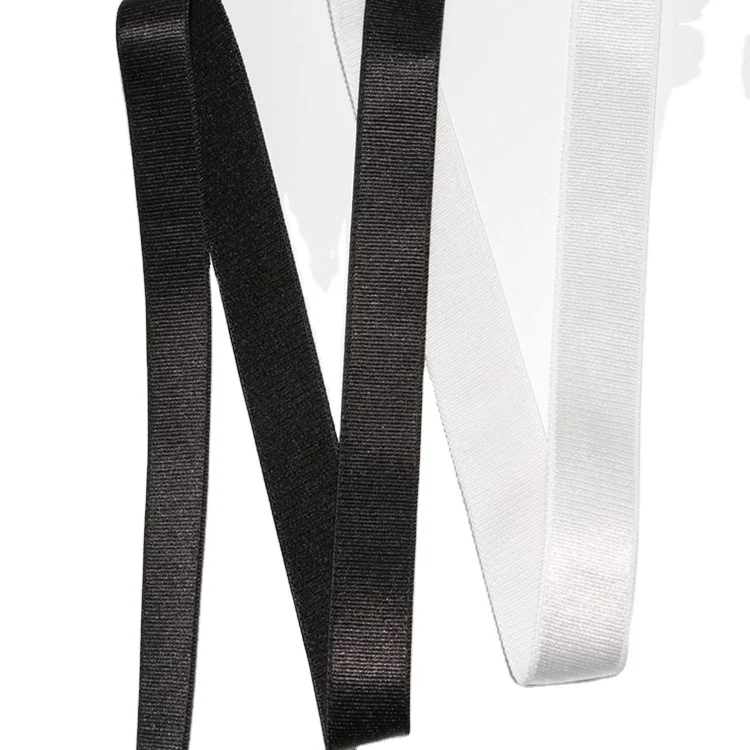 

Wholesale Eco-friendly RTS 8mm 10mm 12mm 15mm 20mm 25mm 30mm Polyester Elastic Bra Straps Elastic, White/black/customized