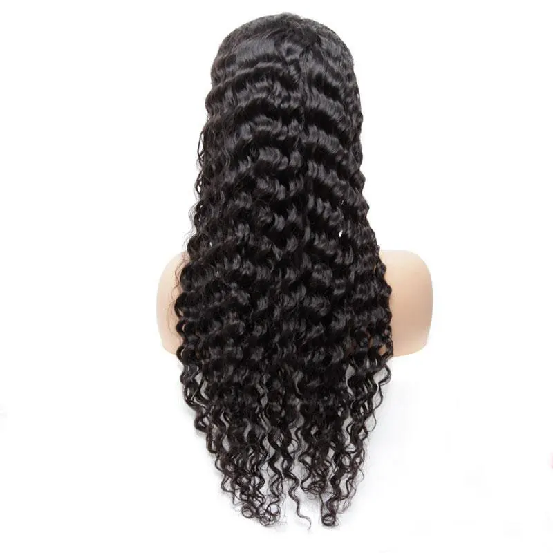 

10A grade wholesale natural color vigrin brazilian pineapple wave lace front wig for women