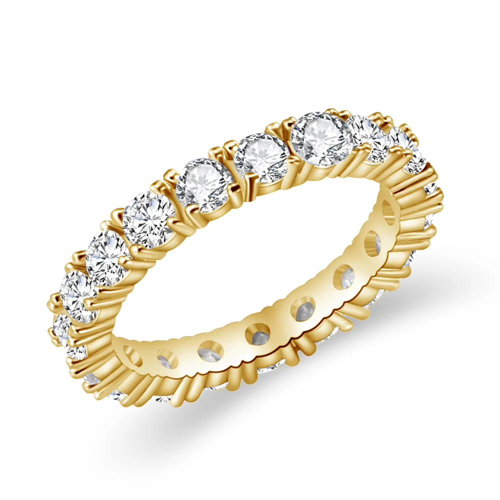 

contracted Fashion Gold Plated Zircon Ring For Girlfriend Gift Classic Jewelry