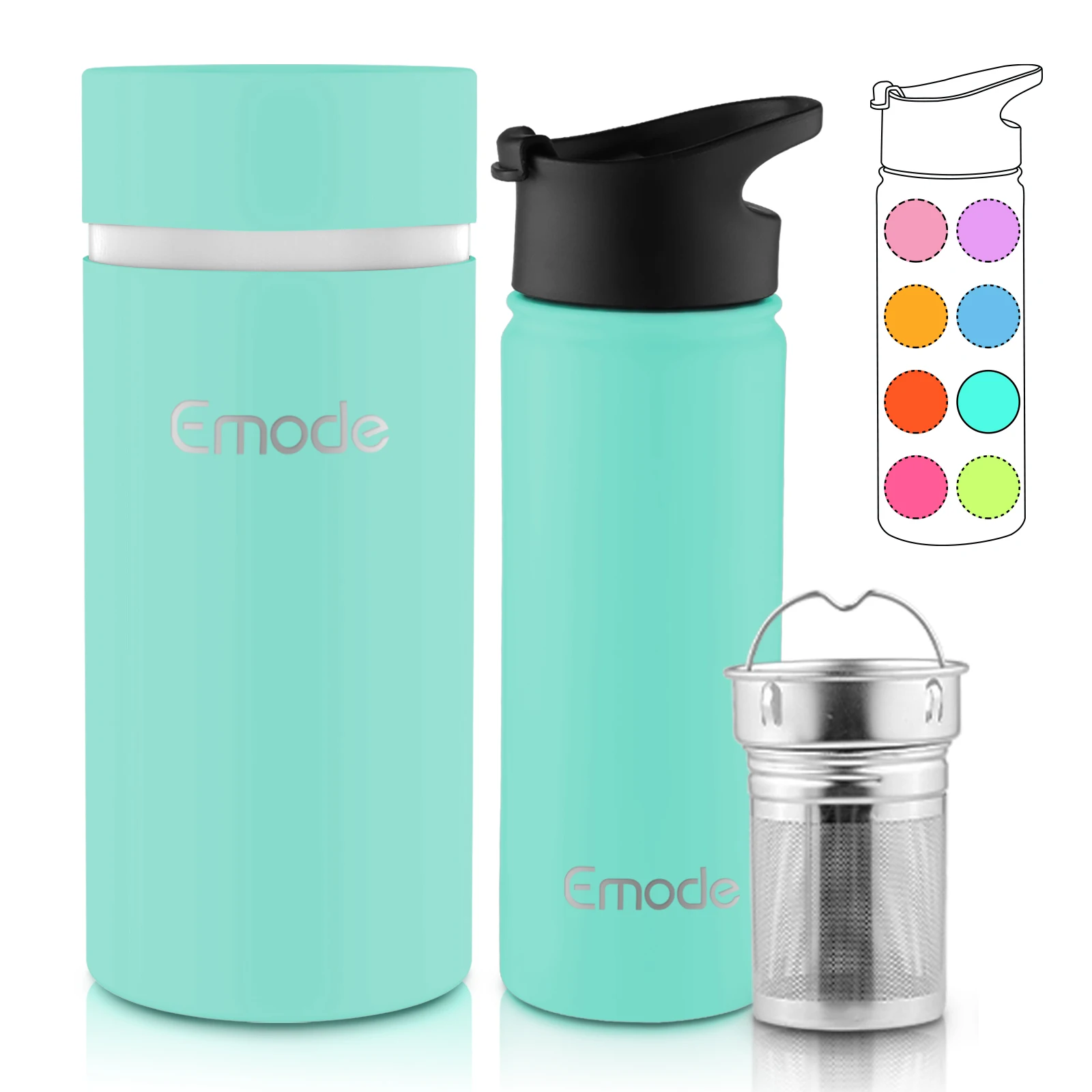 

RCS Recycled 18 oz Stainless Steel Insulated Tea Travel Thermo Mug To Go for Loose Tea With Removable Tea Infuser Strainer