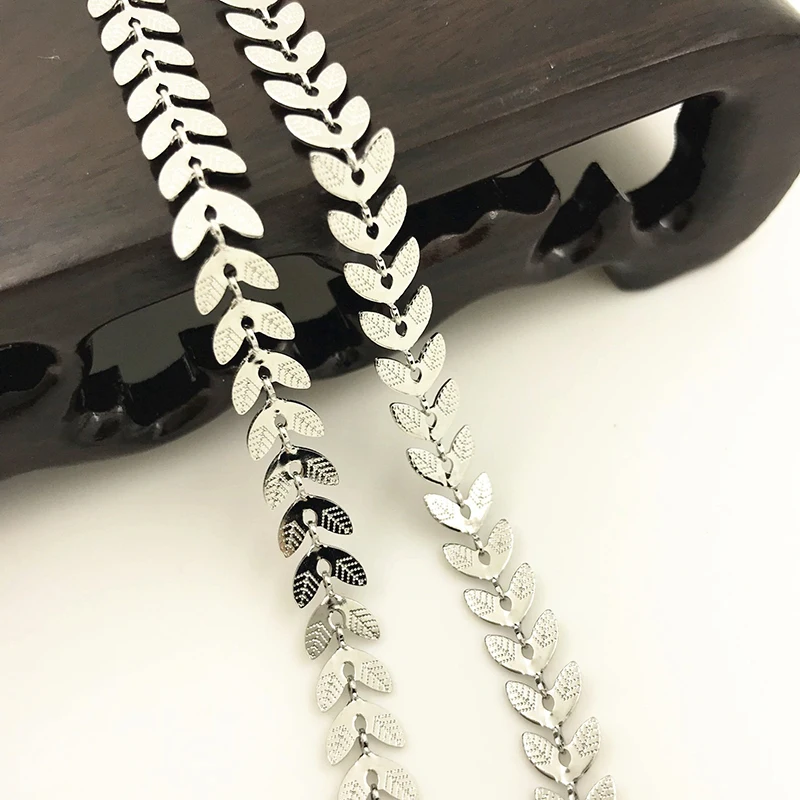 

XuQian New Arrival Leaf shape Tassels Jewelry Making Earring Chain, Steel