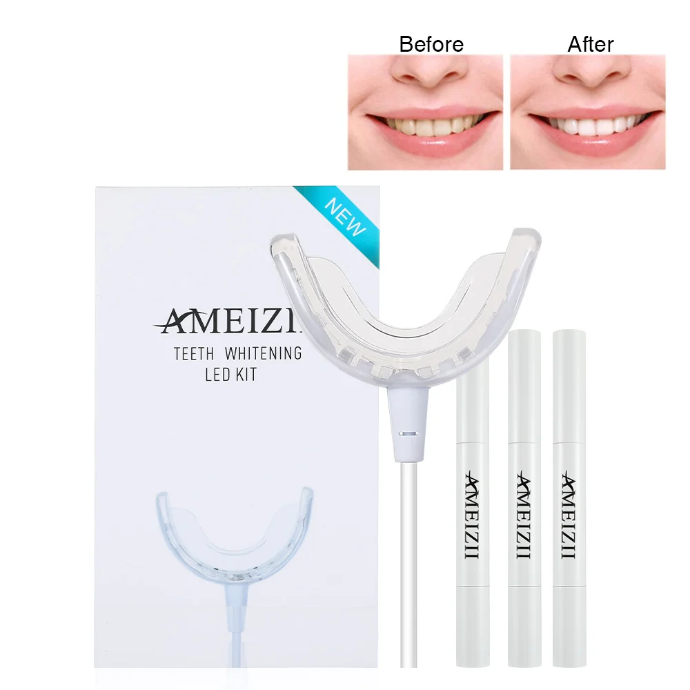 

Wholesale 3 in 1 Adapter Wired Teeth Whitening Lamp Equipments Tooth Bleaching Gel Pen Kits 16 LED Blue Light Blanqueador Dental