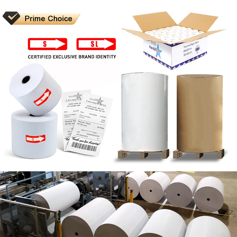 80*80mm 57*50mm 57*38mm Cheap Price Cash Register Paper Receipt Offset Printing Thermal Paper Roll