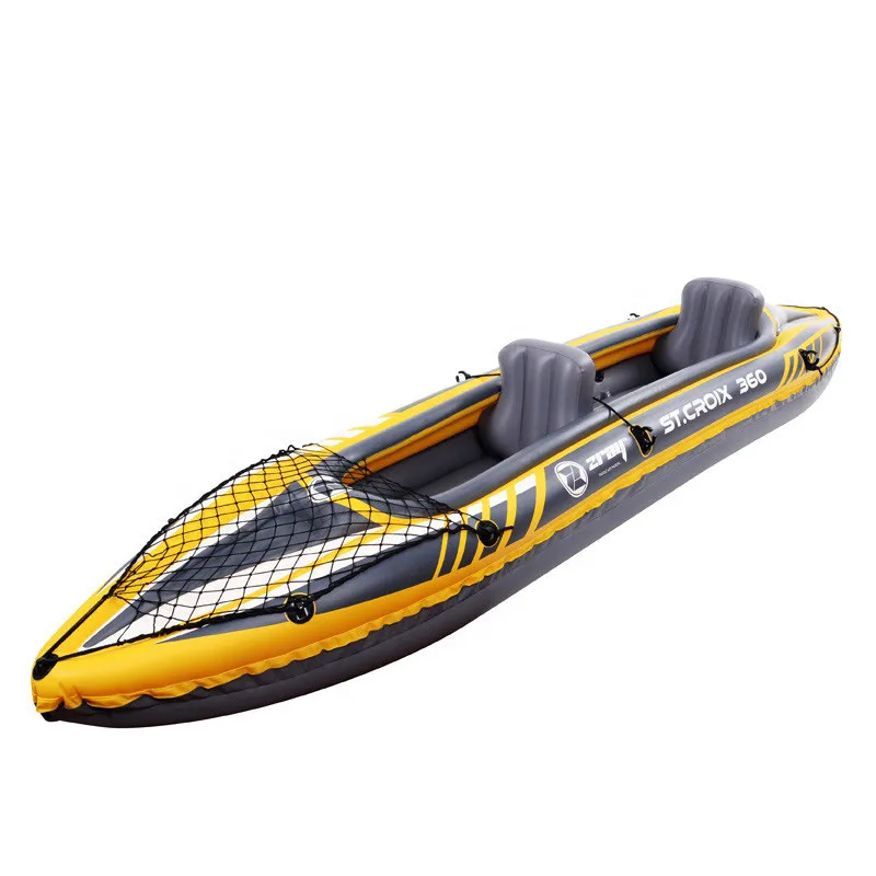 

PVC clip-net thickened inflatable boat Double inflatable canoe 350 cm*78cm*52cm fish boat pvc inflatable kayak for 2 person, Customized color