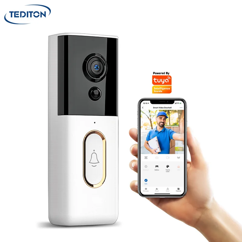 

Tediton Smart Home 1080P 720P Wireless Tuya Wifi Video Doorbell Camera for Home Security