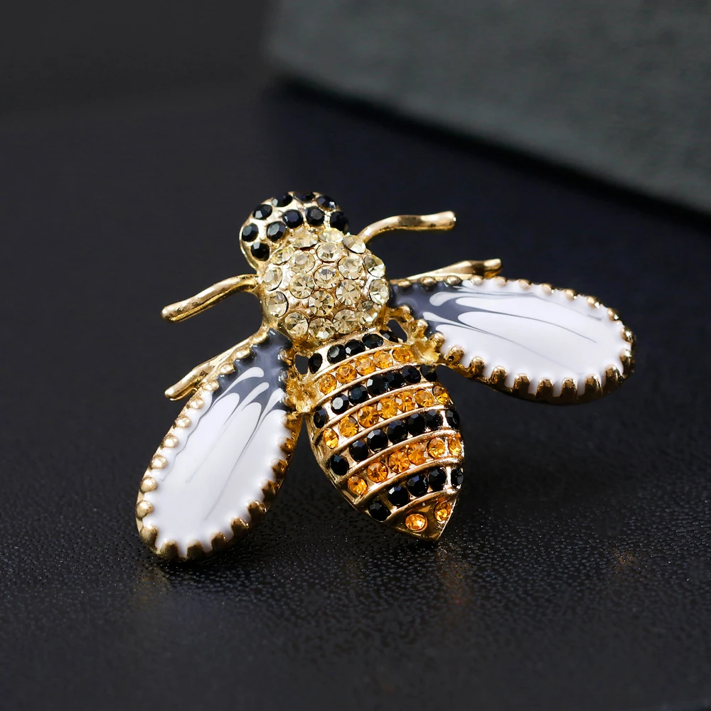 

Crystal Brooch Pins For Women Bee Brooches Jewelry Fashion Wedding Party Bijoux Best Gift