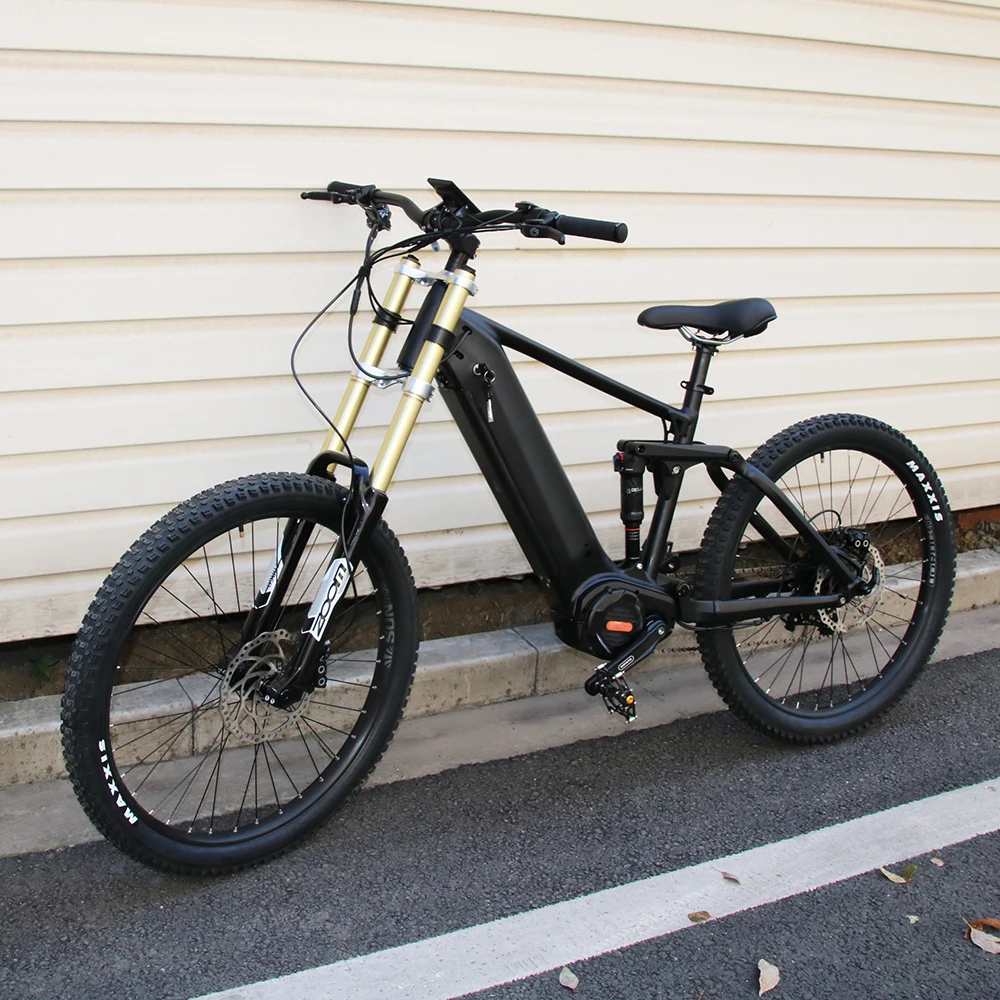 

55km/h high speed full suspension bafang mid drive motor electric fat bike 48v 1000w