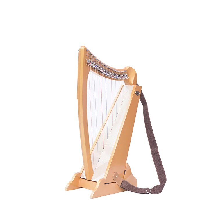 

Good Quality Instrument Music Wooden 26-Strings Harp For Students, Brown