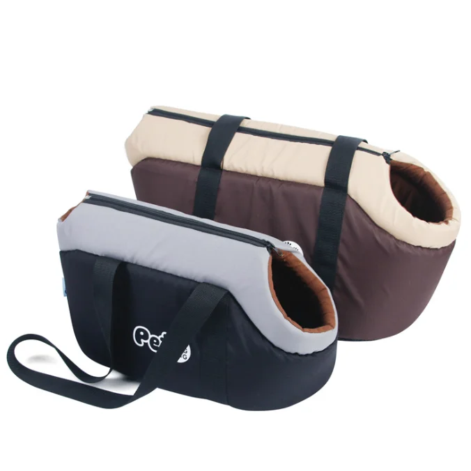 

New Washable Breathable Pet Carrier Bag Shoulder Bag Backpack Pet Dog Cat Travel Sling Bag Handbag, Blue grey, coffee