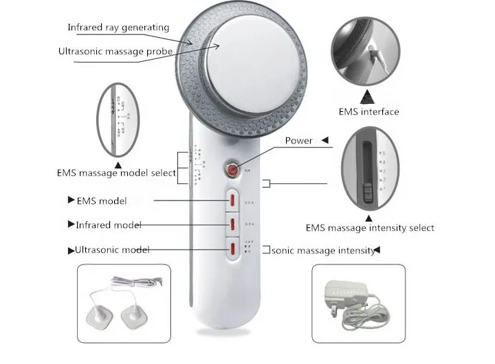 
OEM Amazon Mini EMS Body Slimming Massager Weight Loss Anti Cellulite Fat Burner Galvanic Infrared ultrasound cavitation machine 