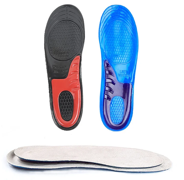 

Orthotic Shoe Inserts Plantar Fasciitis Gel Pad Insole Shock Absorbing Cooling Insole for Shoes, Grey, black or customized