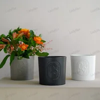 

Custom Modern Round White Black Gray Embossed Decorative Garden Glazed Orchid Flower Ceramic Pots For Indoor Succulent Plants