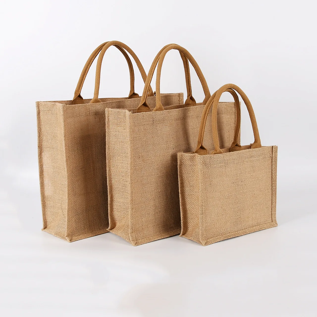 

Wholesale Custom Printing Logo Foldable Jute Canvas Shopping Tote Beach Bag Jute Storage Bag, Customized color