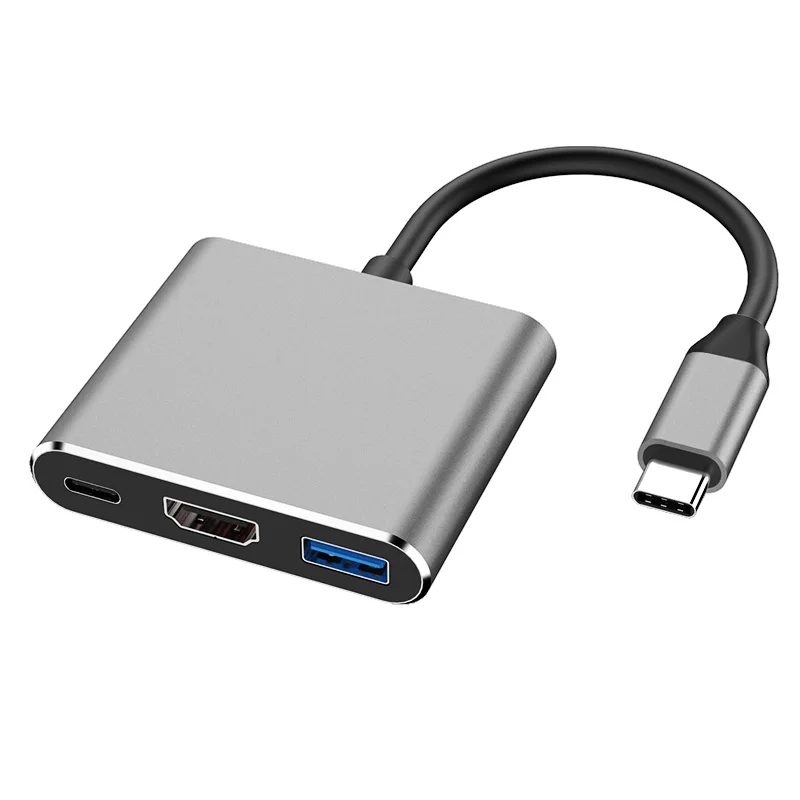 

Drop ship Type-c to HDTV 3 in 1 Adapter USB-C 3.1 to 4K HDTV USB 3.0 PD HUBS for MacBook Laptops