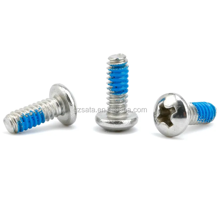 Phillips Pan Head Machine Screws with Nylon Patch