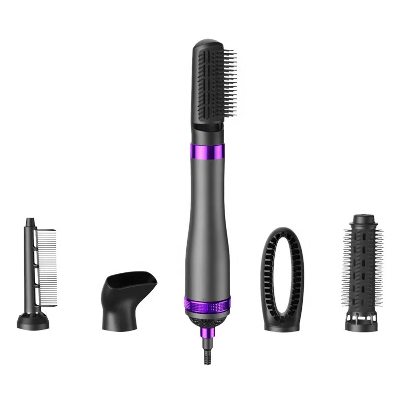 

Negative Ion Hair Dryer Styler 5 In 1 Rechargeable Hair Dryer Brush Styler With Comb Attachment