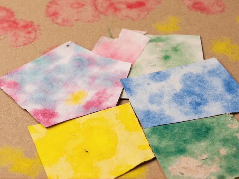 Eco-friendly DIY color by numbers materials on recycled cardboard