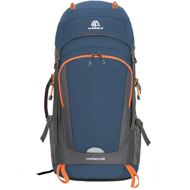 

Popular outdoor camping hiking backpack, Lake blue, black, orange, blue
