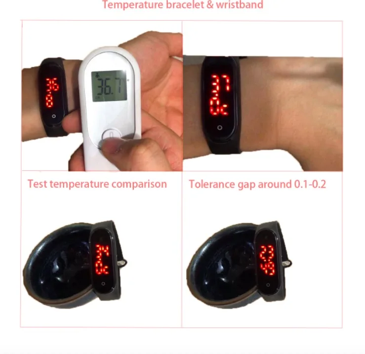 Newest Products Body Temperature Measuring Bracelet With Realtime