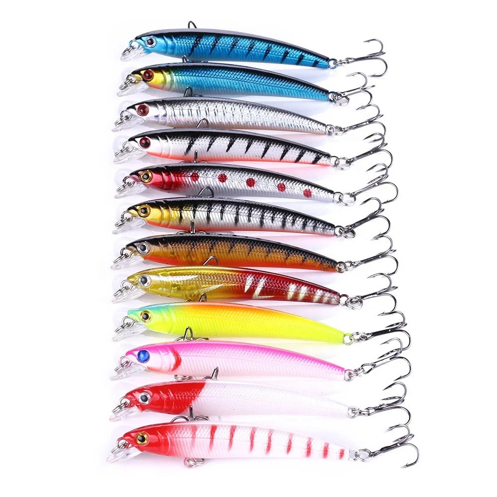 

KY Floating Minnow 75mm 5.6g Minnow Fishing Lure Stick Bait Lures Artificial Bait Fish Bait Artificial Fishing Lures, 12colors