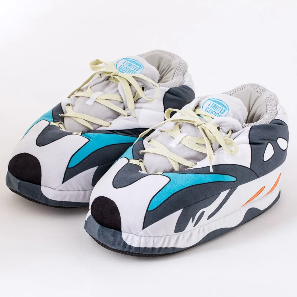 

Top Picked Cotton Home Slippers Comfortable Sole Yeezy 700 Plush Sneakers Winter Warm Slippers, Picture