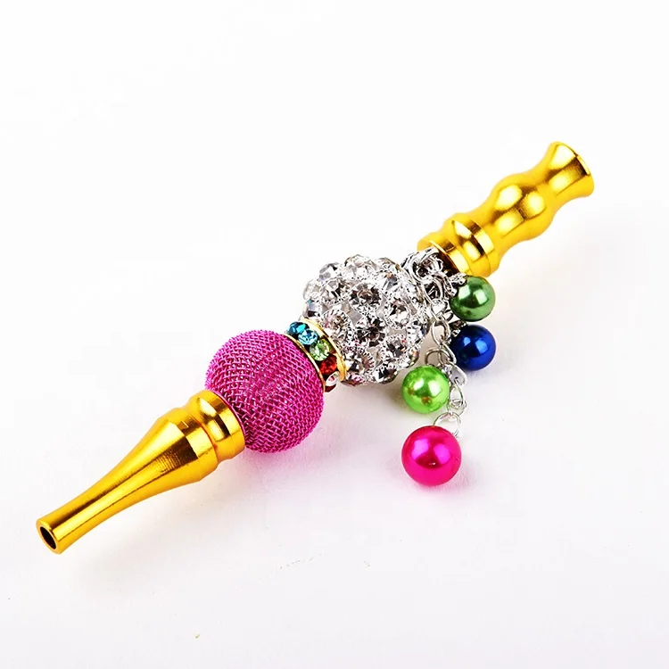 

Luxury Shisha Hookah Accessories Metal Rhinestone Nozzle Diamond Pendant hookah tips shisha Mouth tips