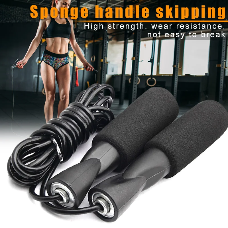 

Skipping with Sponge Handle Rope Cable Body Building Jump Ropes for Exercise Fitness Training Sports XR-Hot