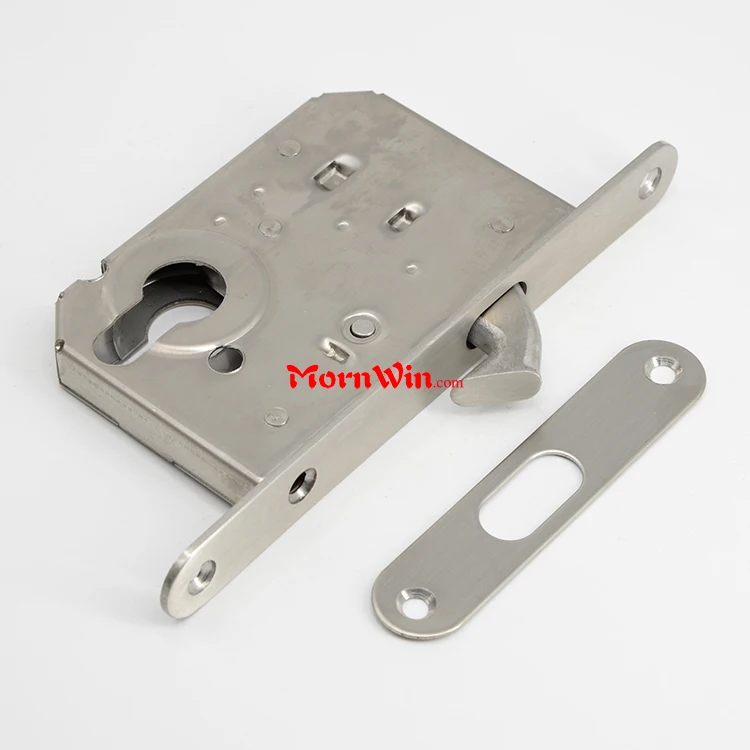 Stainless Steel Security 50mm Hook Lock For Sliding Door Cylinder 35mm