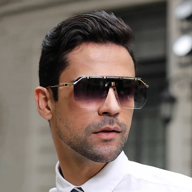 

hot trendy rimless square frames sunglasses for men sunglasses 2021 men luxury