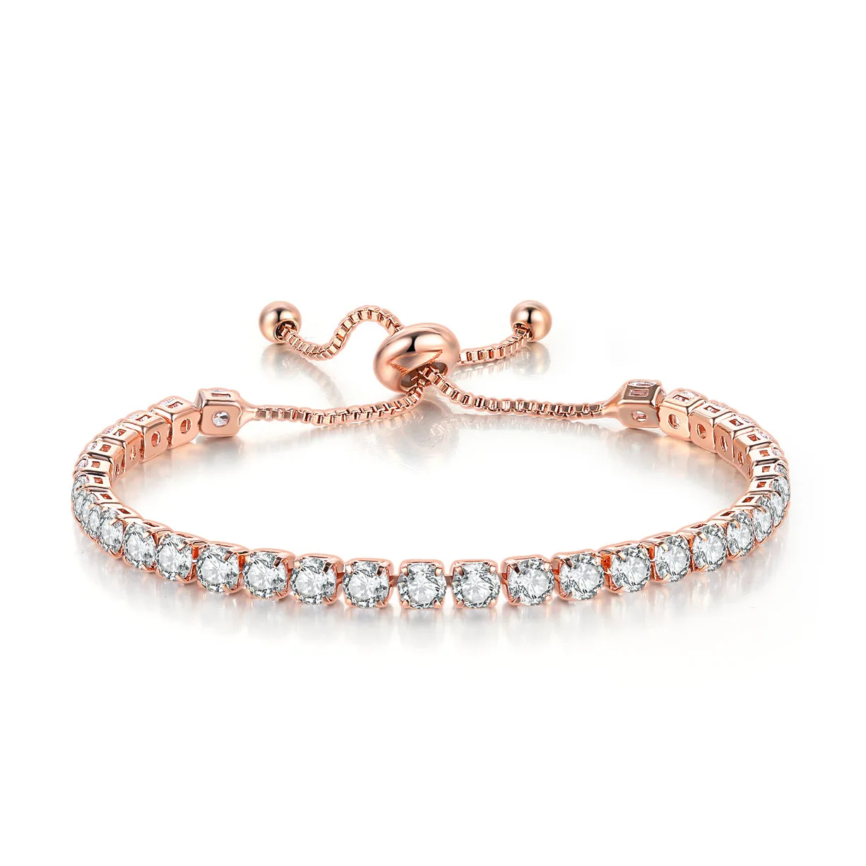 

MSYO New Ins Simplicity Diamond Bracelet Exquisite Rose Gold Bracelet Chain Bracelet