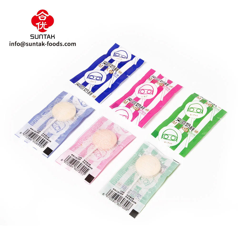 Customized Brand Press Candy Lollipop Cow Milk Candy Chew Milk Candy