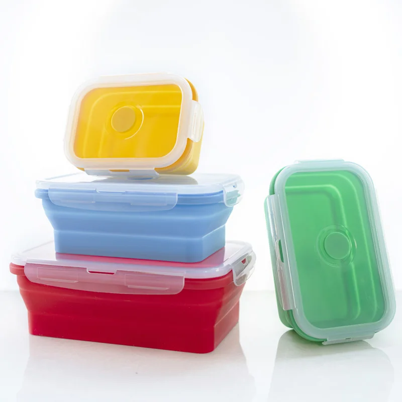 

Eco-friendly Lunch Box Set Of 4 Food Storage Containers With Lid Storage Boxes & Bins, According to pantone color