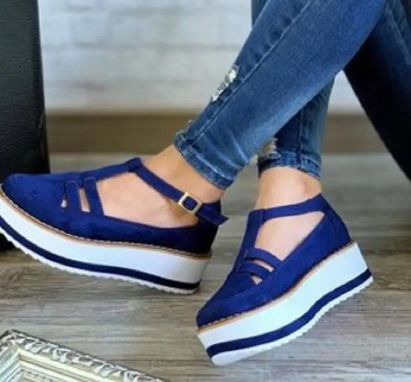 

Flat Platform Heel Casual Ladies shoes Plus sizes Sandals Women's Shoes, As pictures