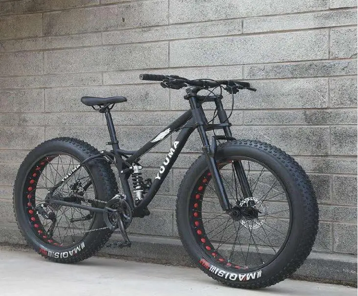 

26'' black fat tire mountain bike, Customized