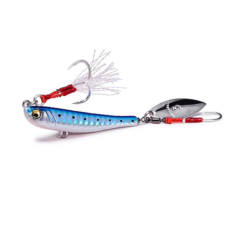 

2021 New Model 30g 62mm Shore Long Casting Jigging Lure Casting Blade Jig Salt Water Sea Fishing Metal Jig, 10 colors